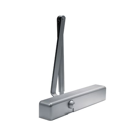 Dorma Door Closer, Aluminum Painted, Super Parallel Arm Thumb Turn Hold-Open, Adjustable Size 1-6, Slim 8616-SPAT-COV-SNB1-689